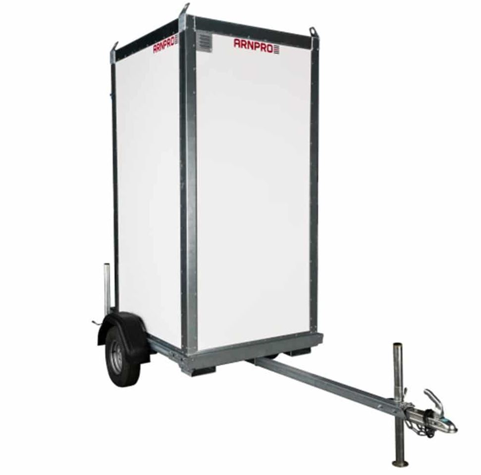 Toalettkabin på hjul